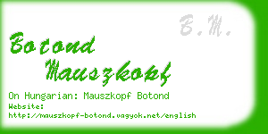 botond mauszkopf business card